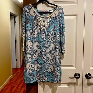 Lilly Pulitzer light blue anchor dress